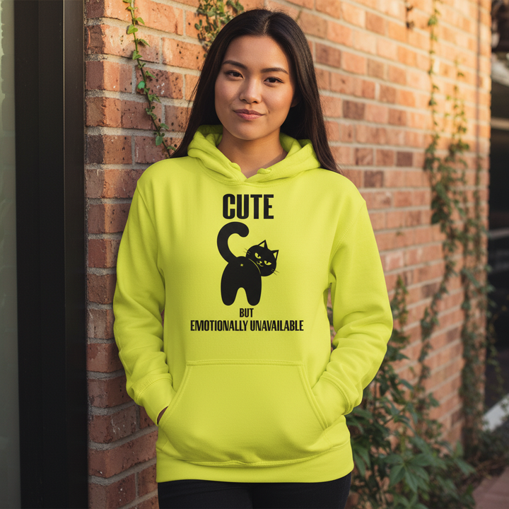 Cute but Emotionally Unavailable — Premium Midweight Hoodie