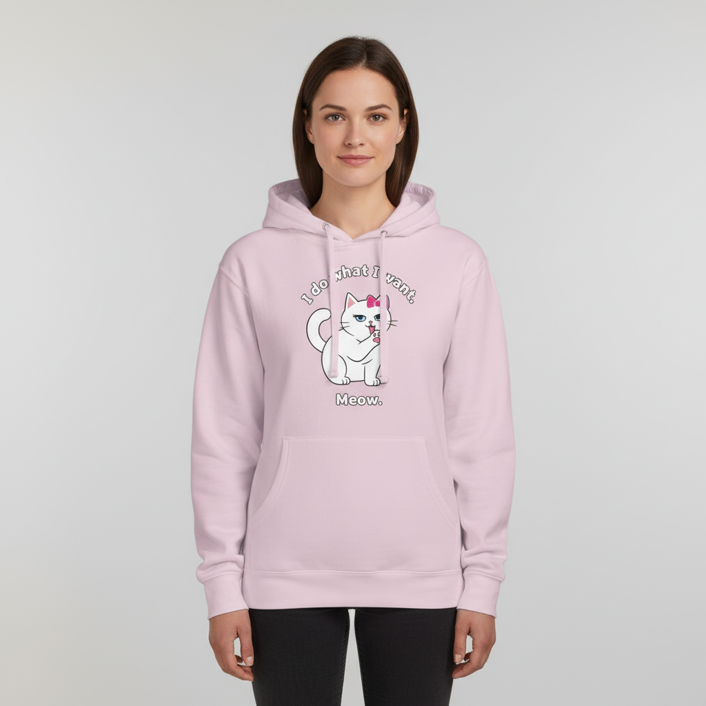 I Do What I Want. Meow. — Bella Premium Midweight Hoodie