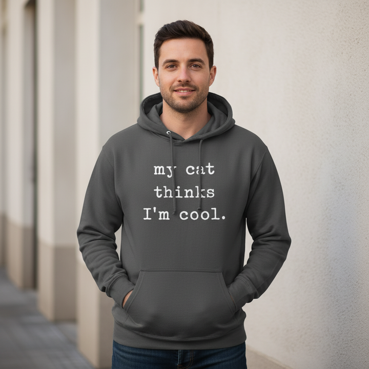 My Cat Thinks I’m Cool — Premium Midweight Hoodie