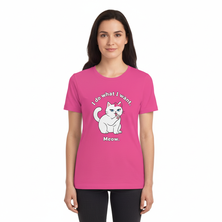 I Do What I Want. Meow. — Bella Premium T-Shirt
