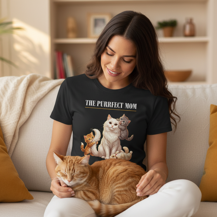 The Purrfect Mom — Premium T-Shirt